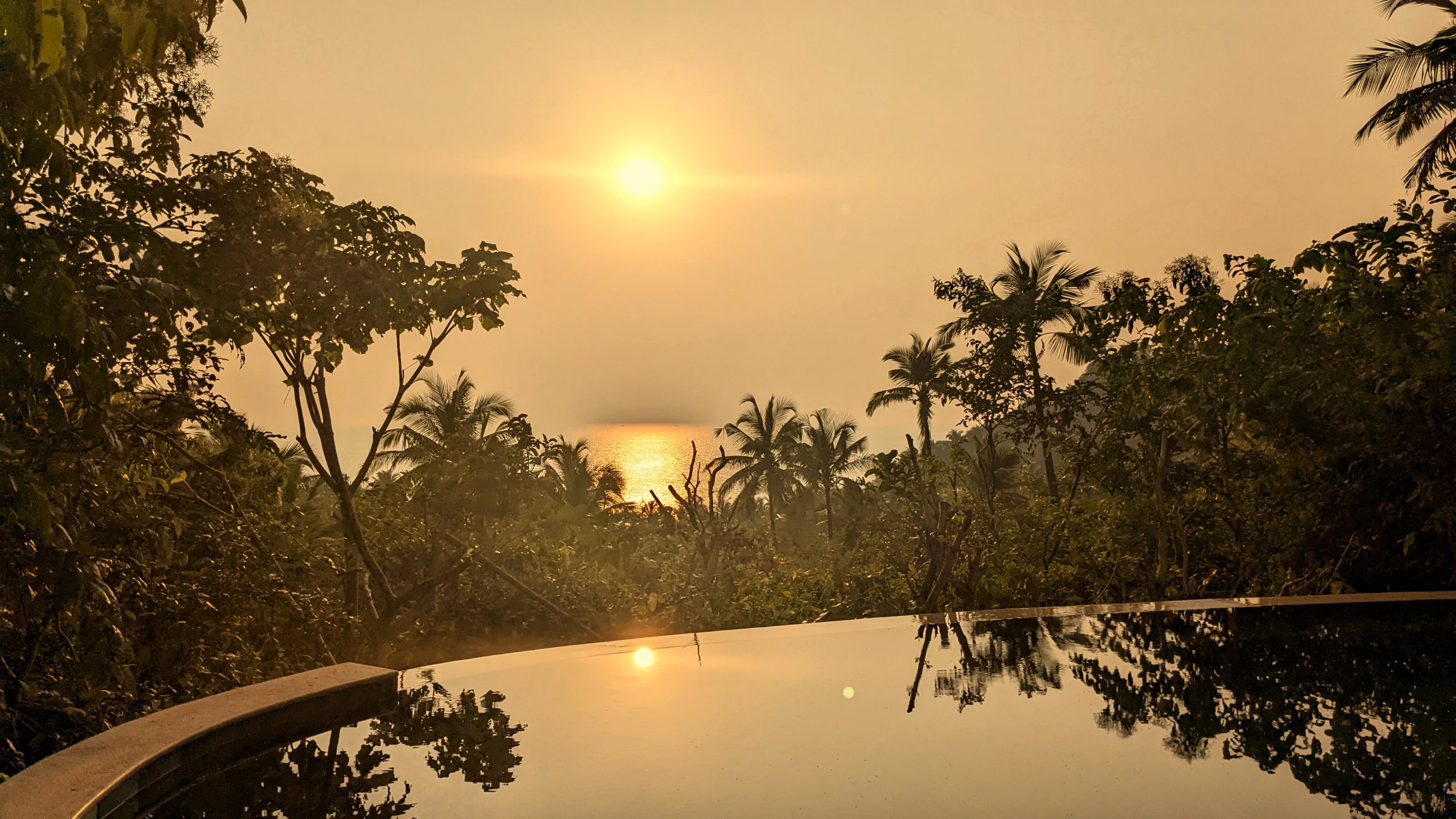 Pool sunset